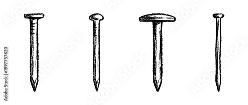 nail , chalk texture vector set