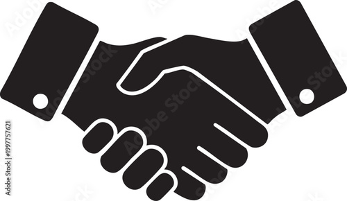 Handshake icon symbolizing agreement or partnership with handshake