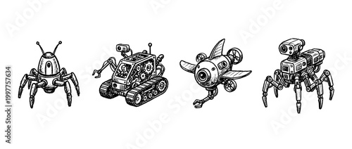 nanobot , chalk texture vector set