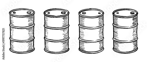 oil drum , chalk texture vector set