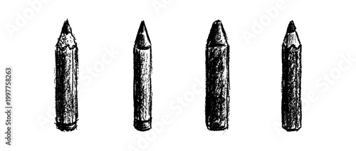 pen , chalk texture vector set