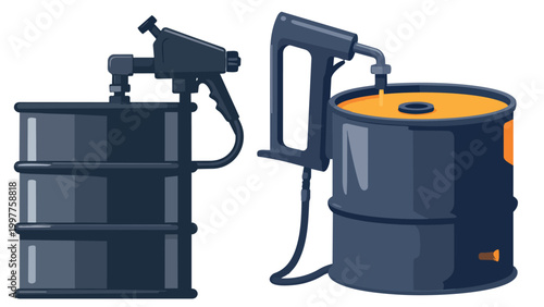 oil barrel with gas pump