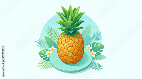 Pineapple Fruit Tropical Yellow Sweet.