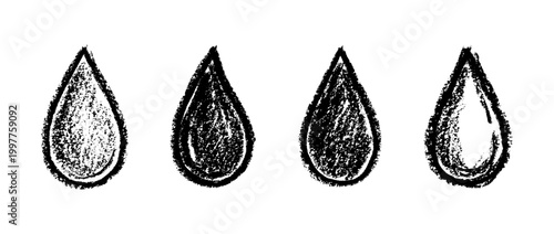raindrop , chalk texture vector set
