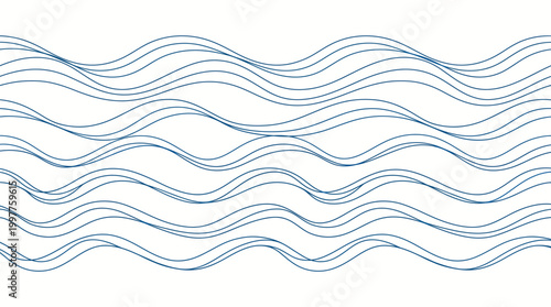 Wavy lines in shades of blue.