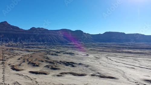 Book Cliffs in Utah as the sun rises in the desert