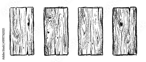 wood plank , chalk texture vector set