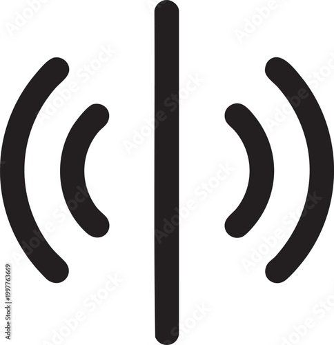 Wireless signal icon showing communication waves and connectivity