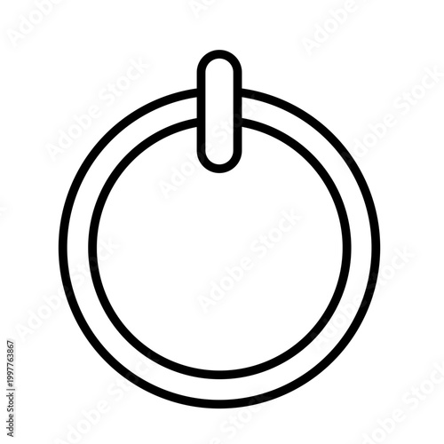 Power button line icon, on off switch symbol