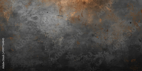 A dark grungy vintage texture featuring an aged rusty metal surface with a rough brown pattern and antique material design for a dirty industrial backdrop