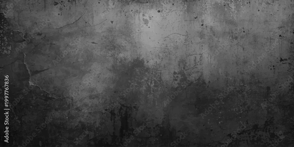 Fototapeta premium An aged gray grunge metal texture featuring a dark dirty concrete wall surface with a rough vintage stone pattern and weathered cement backdrop
