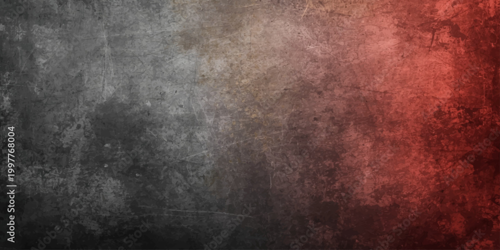 Fototapeta premium A dark aged vintage red grunge background with a rough textured surface and an old dirty wall pattern design for a blank paper backdrop