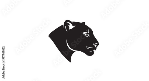 Black Panther Head Profile View.