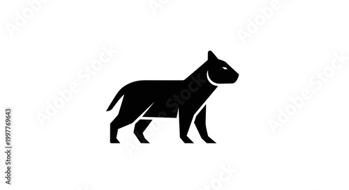 Black silhouette of a dog.