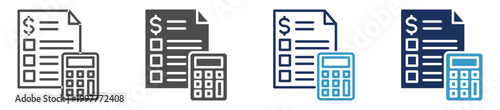cost estimation multi purpose icon set