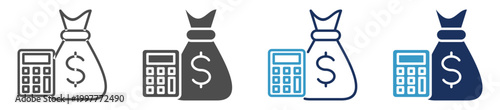 budgeting multi purpose icon set