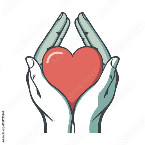 Midwifery Care Concept Illustration, Newborn Baby and Midwife Support, Flat Vector Design