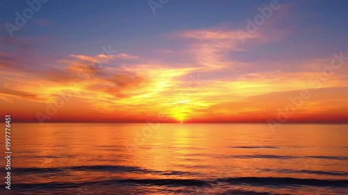 a sunrise horizon with smooth thin cloud drift 
