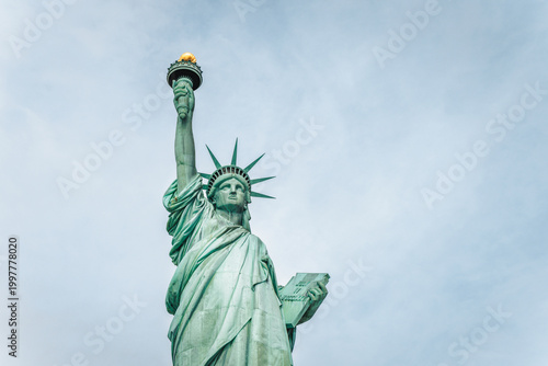  The Statue of Liberty on Liberty Island in New York City.