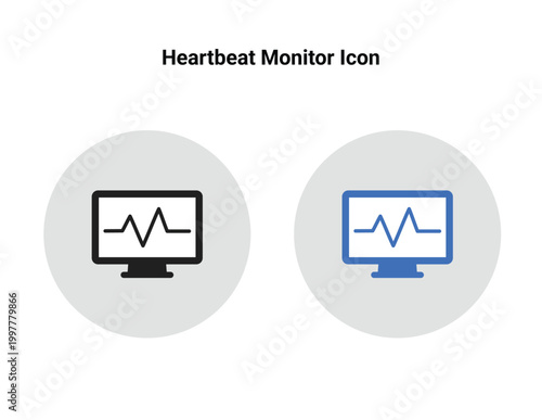 Heartbeat monitor screen icon