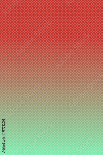 Vibrant red to green halftone dot gradient background for modern graphic design.