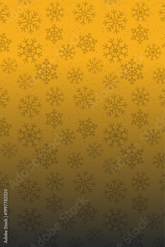 Elegant gold snowflake pattern on dark luxury gradient background for Christmas