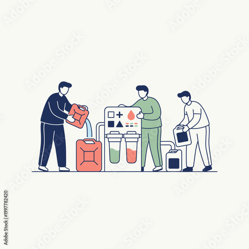 Medical volunteers coordinating supplies at aid station.