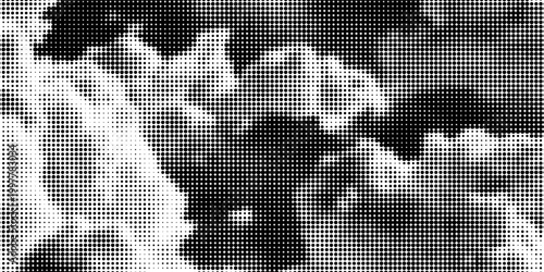 Dotted halftone waves. Abstract shapes, wave effect dotted gradient. Halftone graphic dots waves. Wave dotted halftone. Vector