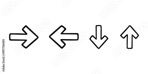 Minimalist Arrow Icons Set – Direction and Navigation Symbols