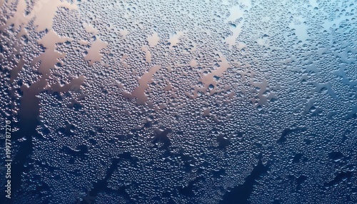 Abstract Water Droplets on Glass - A Mesmerizing Close-Up.