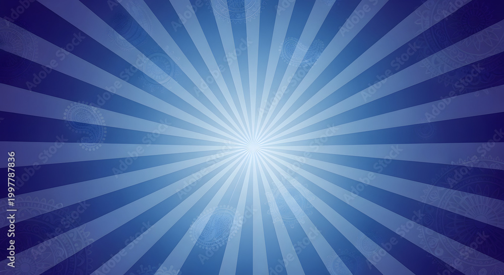 Fototapeta premium Bright blue abstract background with radiant light rays, suitable for technology, energy, and modern design themes.
