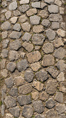 Ancient Roman Cobblestone Road Texture Background