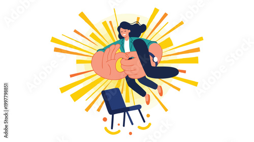 Confident female executive symbolizing project approval and peak performance for corporate leadership initiatives