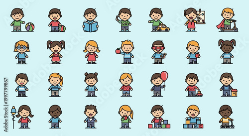 Diverse group of cartoon characters.