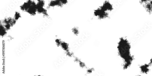 Abstract stipple pattern with halftone dots and a rough grain gradient for a grunge-style background.