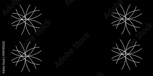 Set of two radial hypnotic spirals, on transparent background