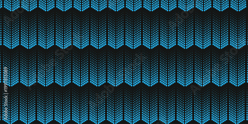 Seamless halftone hexagon shape dot pattern vector, Geometric Halftone Abstract pattern for Fabric and textile printing, sport jersey texture, wrapping paper, backdrops and packaging