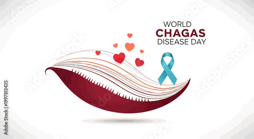 Chagas disease awareness ribbon symbol.