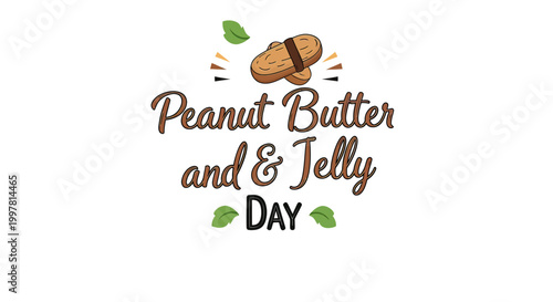 Peanut butter and jelly sandwich logo.
