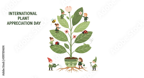 People Working on a Large Plant.