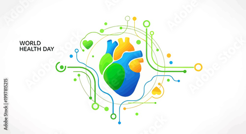 World Health Day Medical Symbol Illustration.