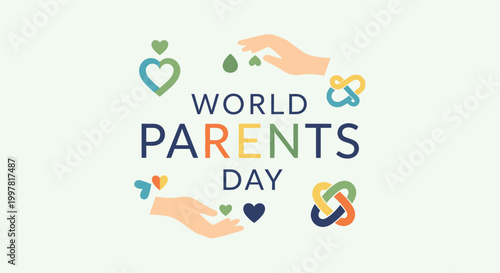 World Parents Day celebration logo design.