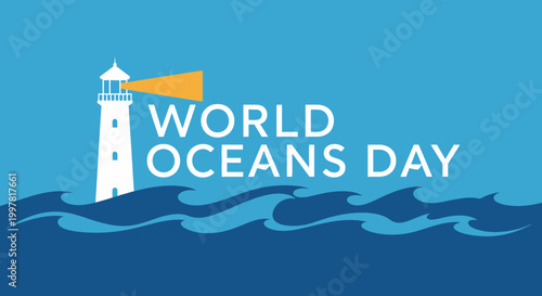 World Oceans Day awareness campaign logo.