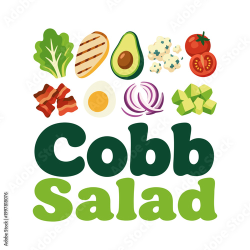 Cobb salad logo vector