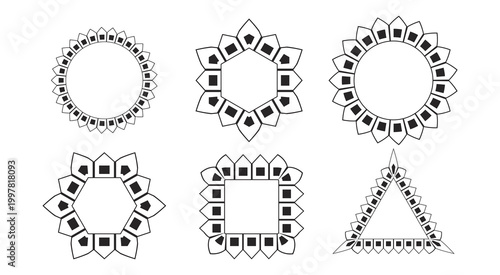 A Unique Vector Collection of Modern Geometric Designs and Ornate Frames