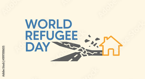 World Refugee Day awareness campaign logo.