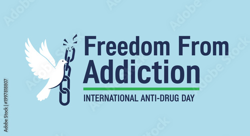 Freedom from addiction awareness campaign logo.