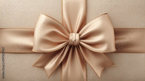Elegant Gold Gift Ribbon and Bow on Textured Luxury Background f