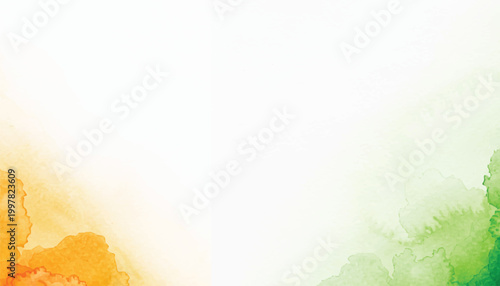 Abstract watercolor background with indian flag colors  India independence day for Republic Day celebration background.