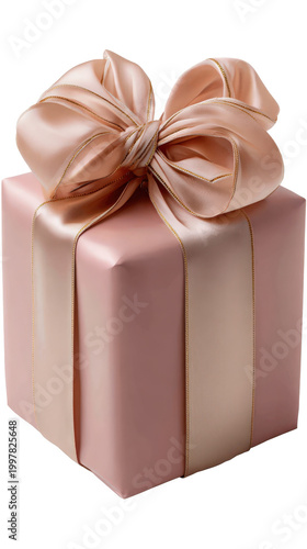 Luxury Rose Gold Gift Box with Large Satin Bow for Wedding Birthday Anniversary Celebration